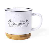TAZZA IN CERAMICA CON BASE IN BAMBOO